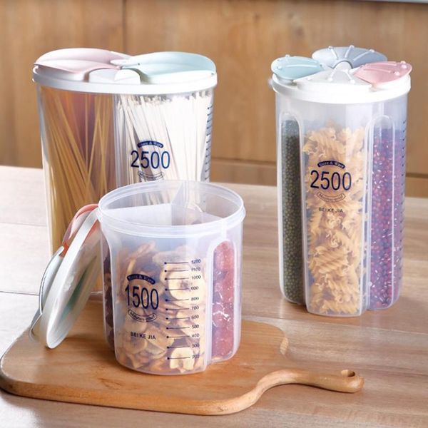 

новый 1pc главной кухня пластиковой фасоли cereal хранение box контейнер sealed jar бутылка