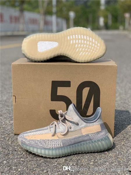 

2020 kanye west linen cinder running shoes women men israfil zyon sulfur 3m reflective man designer shoes fz5421 with box