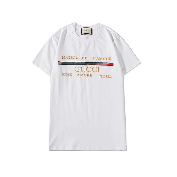 

new ribbon print mens brandshirts designershirts luxury mens womens t shirts summer tees short sleeve fashion casual c1 2021803v, White