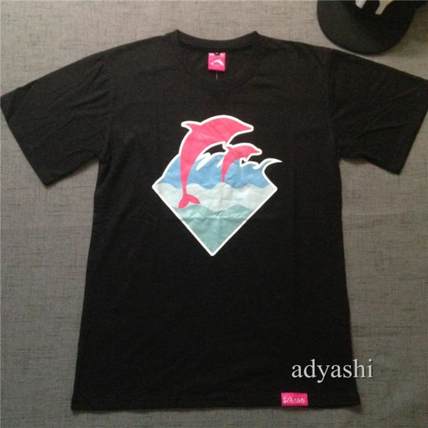 

new arrival pink dolphin hip hop t-shirt men and women with short sleeve 100% cotton good quality plus size xxxl ajg, White;black
