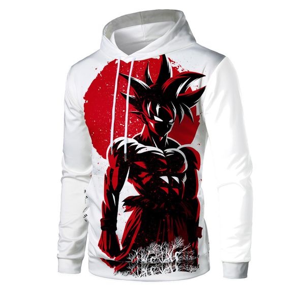 

mens designer special sun wukong 3d digital printing hoodie, Black
