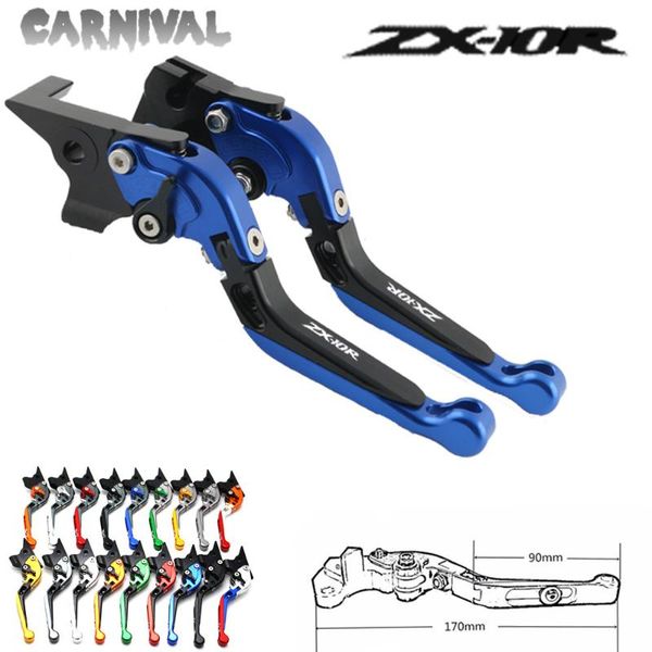 

for zx10r laser engraved , motorcycle cnc expandable and adjustable folding clutch lever 2016-2018