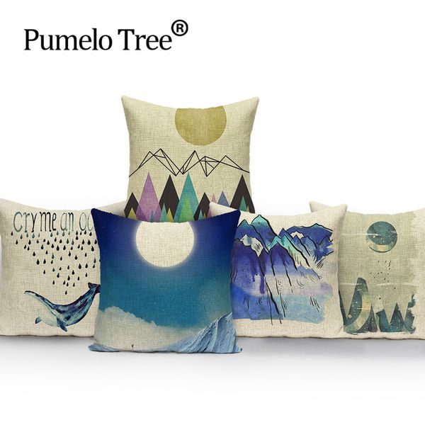 

морская средиземноморские декоративные наволочки 45x45 красочных полосатых этнических подушки nordic almofadas decorativas подушки покрытия