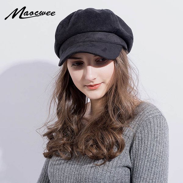 

women's beret hat new arrivals octagonal hats for women fashion corduroy vintage boina autumn winter newsboy caps female casual, Blue;gray