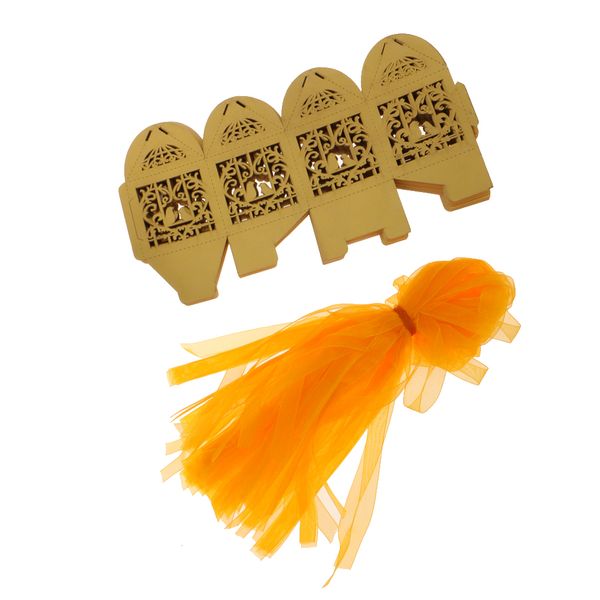 

50pcs wedding favor candy boxes laser cut birdcage birthday party ribbon gift
