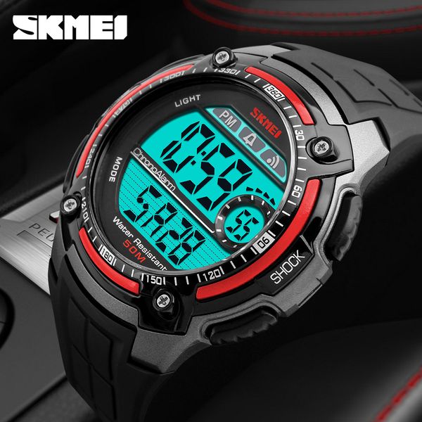 

skmei outdoor sports watches men chronograph waterproof shock digital watch wrist watch men's clock male relogio masculino 1203, Slivery;brown