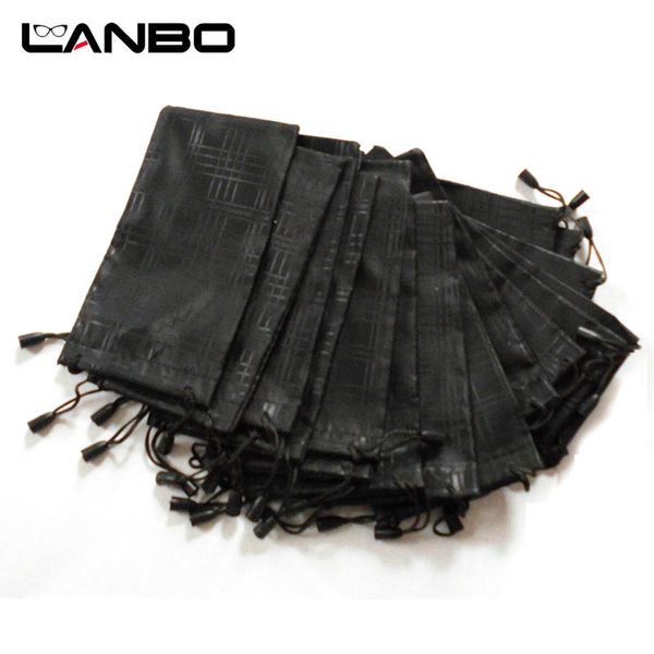 

lanbo 50 pcs/lot glasses case soft waterproof plaid cloth sunglasses bag glasses pouch black color wholesale good quality s11, Silver