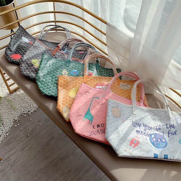 

2020 new designer luxury women handbags purses large capacity shopping bag cartoon popular bags