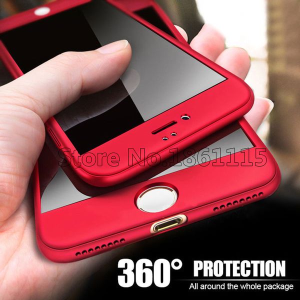 

360 degree full cover phone case for iphone 11 pro max x xs xr 7 8 plus with tempered glass case hard pc shell 6 6s plus x capa