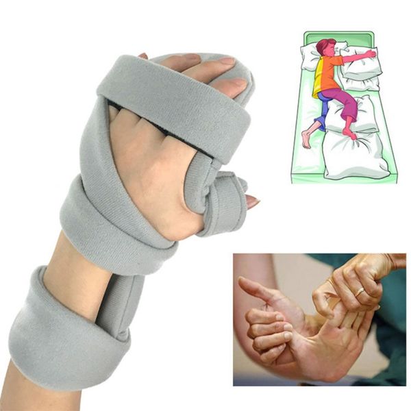 

wrist support brace finger hand splint strap carpal tunnel splint fingers palm bone fracture fixed orthosis plate rehabilitation, Black;gray