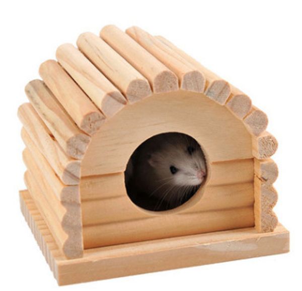 

hamster fission house small rat rats house nest cage cabin hamster woodiness toys