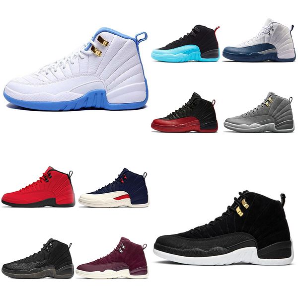 

2020 высокое качество jumpman 12 12s темно-серый мужчины баскетбольная обувь обратный такси игра royal flu мужские кроссовки спортивные крос