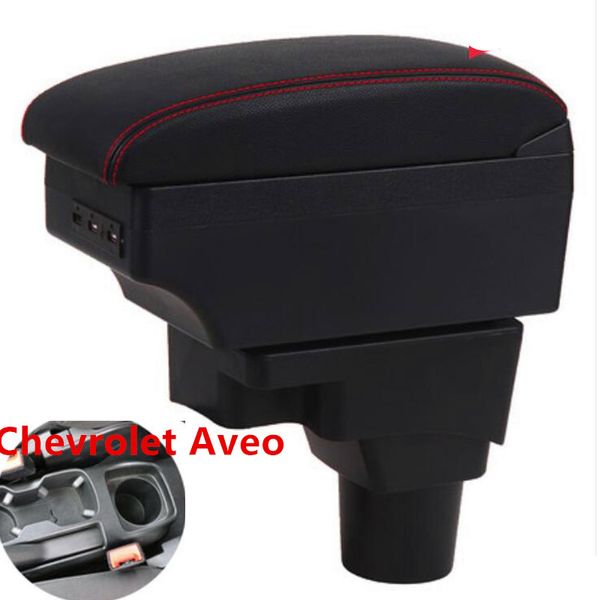 

for aveo sonic armrest box central store content storage box usb interface 2004-2016