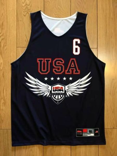 

derrick rose #6 usa team jerseys d.rose training american basketball shirts print jersey or custom any name number 4xl 5xl 6xl jersey, Black;red