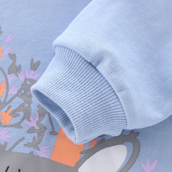 

6m-3t осень дети детская одежда смазливая мультфильм печати casual малыш блузка с длинным рукавом верхняя одежда толстовки для девочек мальч, Black