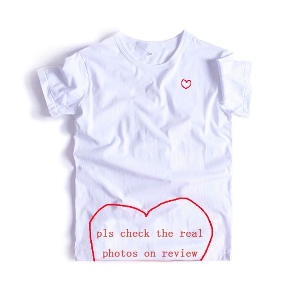 

2020 футболка мужская мода красное сердце lovers printed t shirt для мужчин хип-хоп сплошной цвет коротким рукавом женская top тис, White;black