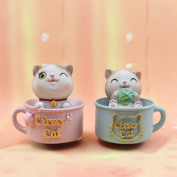 

cute cartoon cat dolls car ornaments with music creative cat toys car dashboard decoration craft accessories for girls