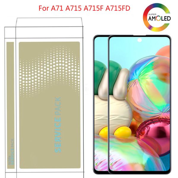 

by dhl replacement for samsung galaxy a71 lcd touch scren 100% original amoled digitizer assembly a71 display a715 a715f a715fd