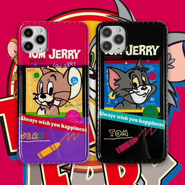 

luxury designer cartoon cat and mouse phone cover case for iphone 7 8 8plus for iphone x xr xs max for iphone 11 11 pro 11 pro max