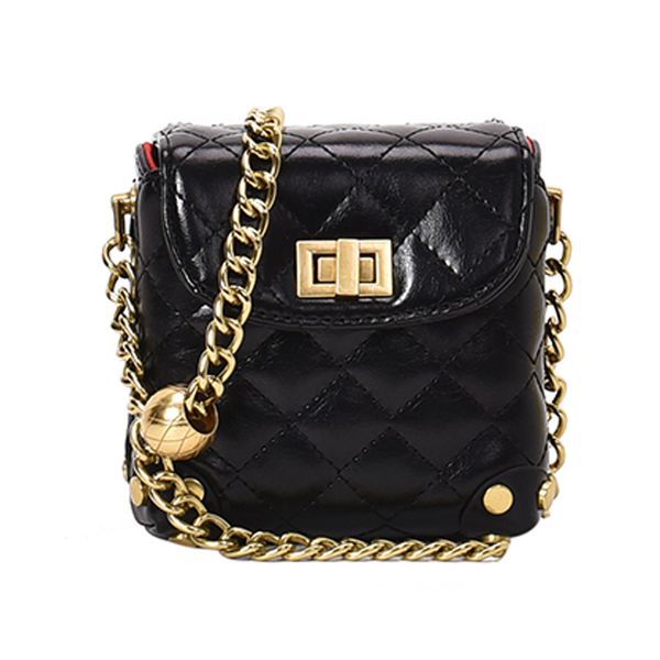 

191212 ivog new arrival everyday female small black crossbody shoulder handbag chain quilted hand bags for women 2019