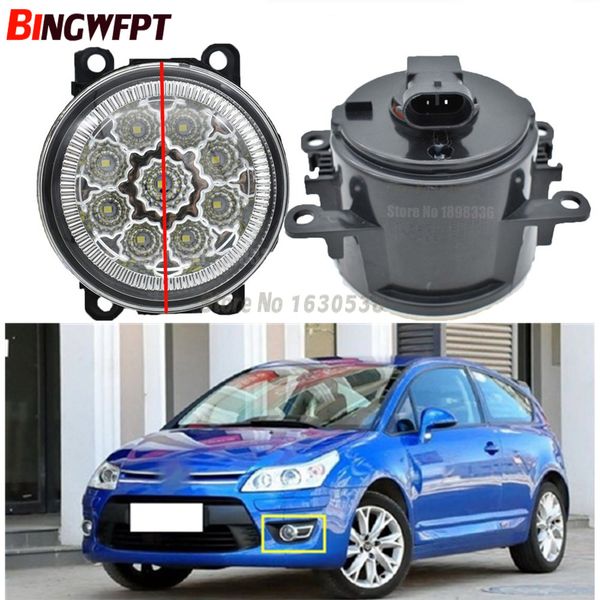

2pcs/left + right led fog lights white yellow for c3 c4 c5 c6 c-crosser jumpy xsara 1999-2015 fog lamp assembly h11 12v
