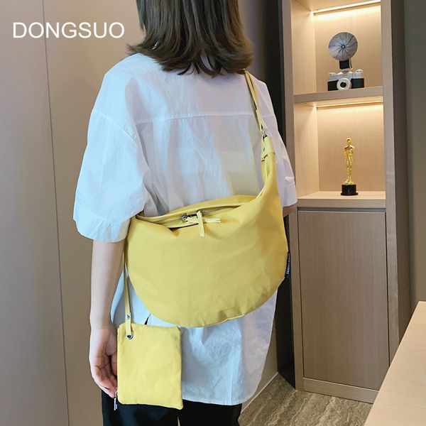 

canvas crossbody bag pillow messenger bag large big capacity summer beach casual yellow green white 2020 summer new