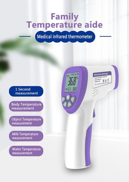 

forehead non contact thermometer infrared thermometer body temperature high precision fever digital measure tool for baby adult, Black;white