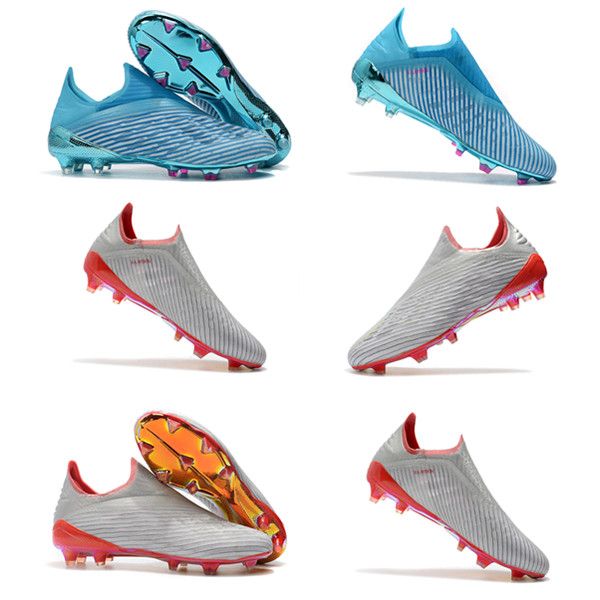 

contract moon blue mens redirect pack 19+ fg ag 19+ x slip-on champagne youth soccer cleats football boots scarpe calcio kids soccer shoes