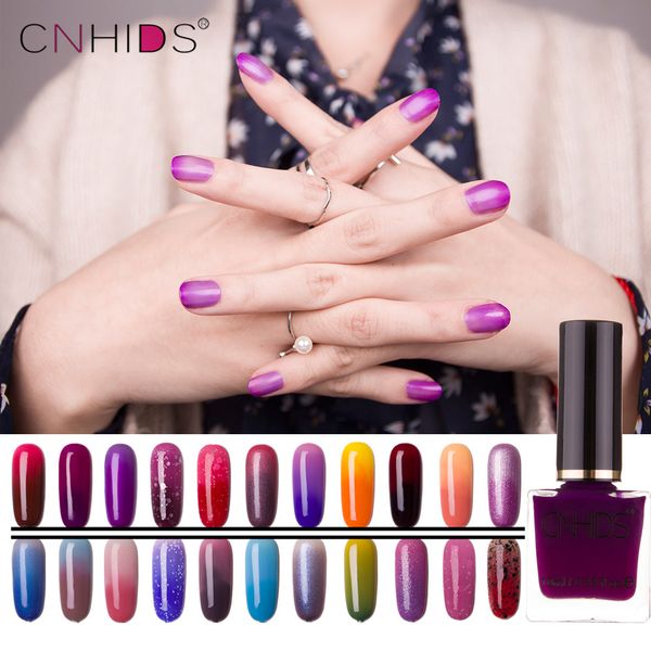 

cnhis 15ml temperature change color non-toxic peelable water nail polish soak off