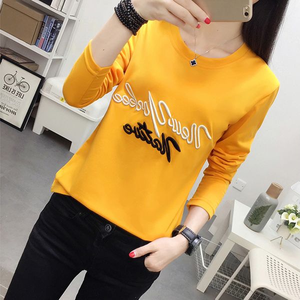 

womens tshirt womens designer cartoon embroidery autumn women new fashion simple lovely embroidery black white loose plus size