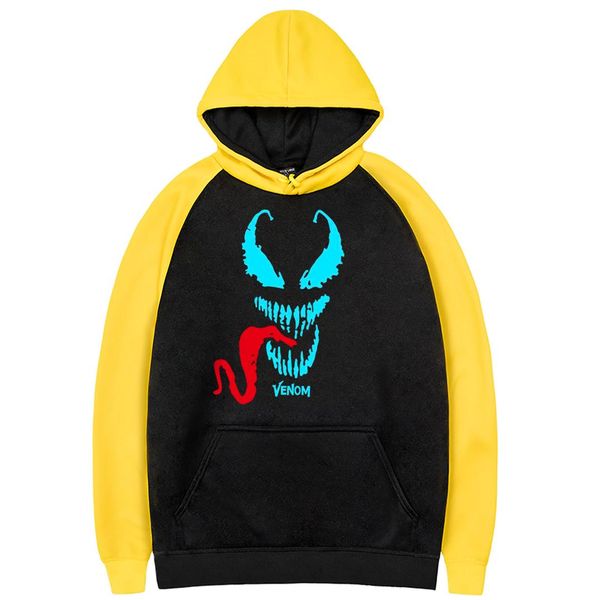 

luminous venom 2019 new arrival cool printend sweatshirts men's hoodies raglan hoodie spring autumn steetwear casual sportswar, Black