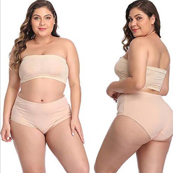 

large size briefs womens underpants solid high waist panties elastic lingerie knickers breathable underwear plus panties, Black;pink