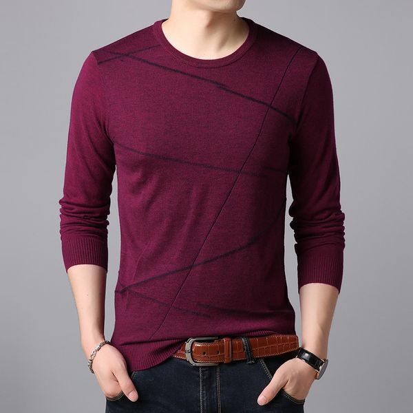 

men's sweaters wool pullover autumn winter warm o-neck striped slim fit long sleeve fashion clothes knitted casual cotton male, White;black