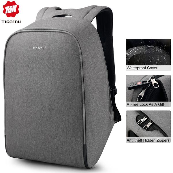 

tigernu fashion waterproof anti theft usb 15.6" lapbackpack men school backpack male mochila durable bagpack for teenagers