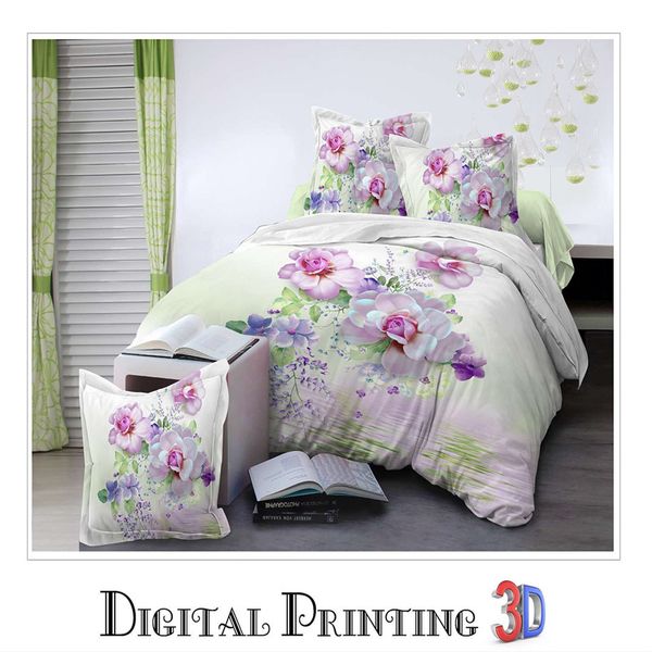 

new 3d bedding set floewr print cotton duvet cover set lifelike bedclothes with pillowcase bed sheet bed home textiles soft
