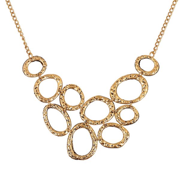 

2018 new european and american fashion exaggerated necklace irregular alloy retro accessories necklace, Silver