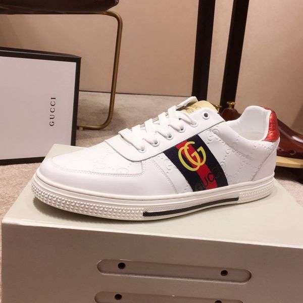 

f4 fashion trendy casual men's shoes, comfortable luxury men's shoes leather sneakers original box packaging zapatos hombre, Black