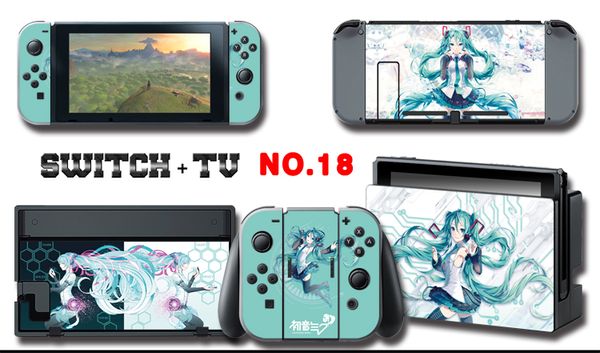 Наклейка Yoteen для Nintendo Switch Наклейка для док-станции и ручки Hatsune Miku