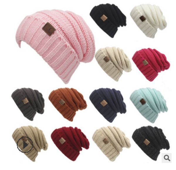 

winter trendy warm hat knitted women simple style chunky soft stretch cable men women knitted beanies hat beanie skully hats colors, Blue;gray