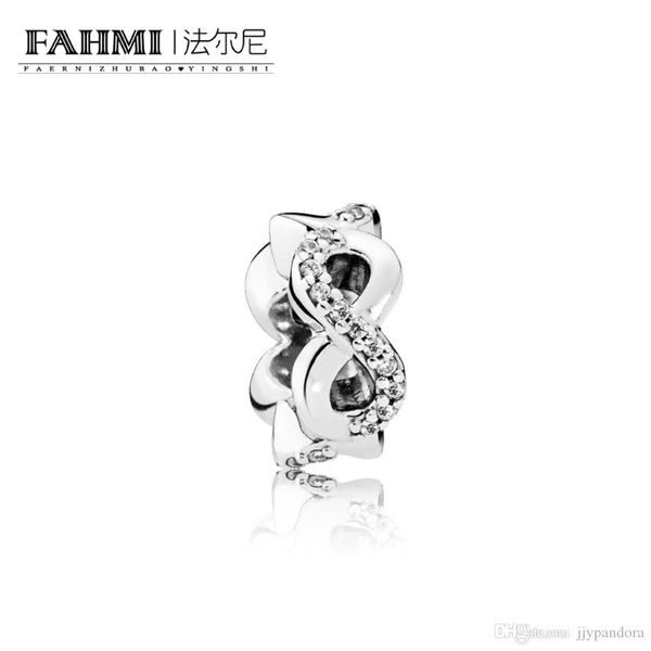 

fahmi 100% 925 sterling silver 1:1 original authentic charm 792101cz temperament fashion glamour retro bead wedding women jewelry, Black