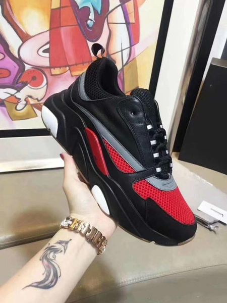 

2019 luxury sneaker nylon suede calfskin shoes runway clear transparent pvc sneakers woman mens casual shoes runners shoe t18, Black