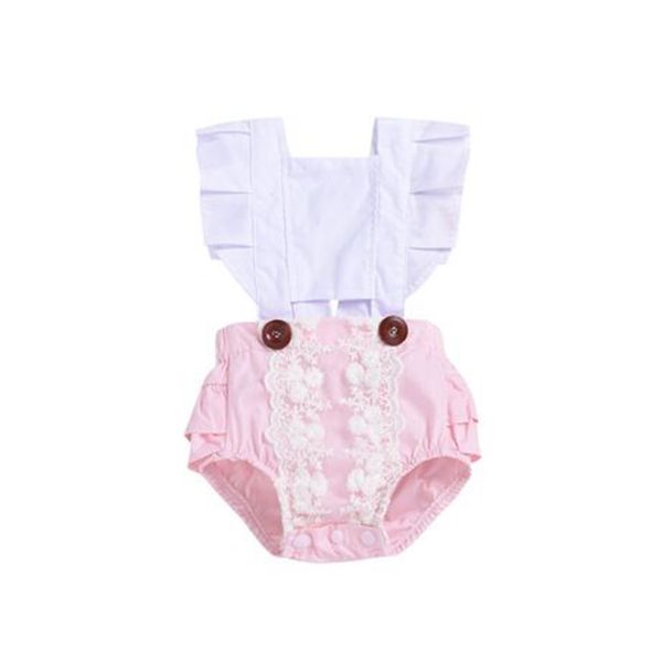 

baby romper ins infant flying sleeve jumpsuit summer fashion boutique kids clothing kids designer clothes girls 0-2t dhl fj92, Blue