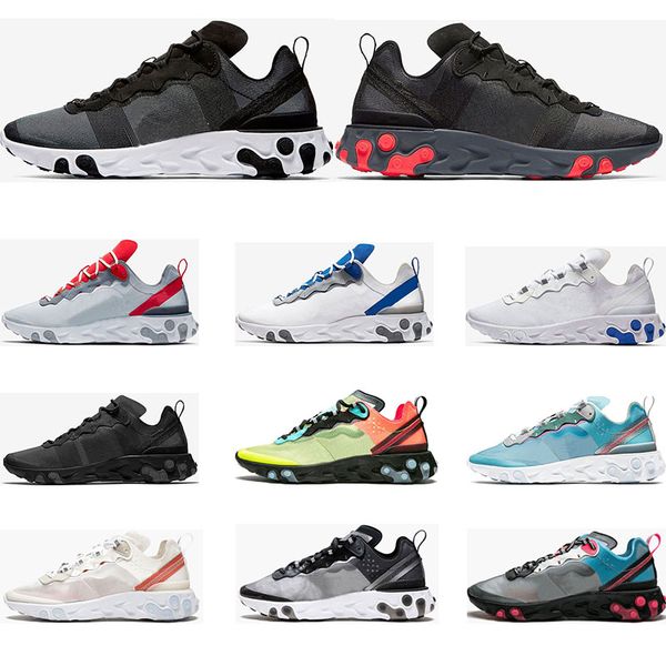 

React Element 87 55 running shoes for men women white black Royal Tint Desert Sand designer breathable sports sneaker size 36-45