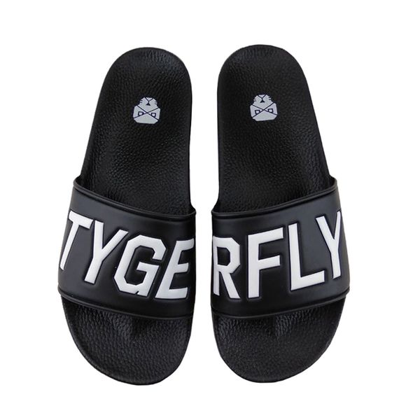 

happyslides новый открытый сандал мужская обувь и тапочки, вскользь printed тапочки мужчины сандалии с собственного логотипа, лето плоские с, Black