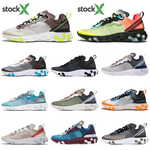 

react element 87 55 stock x undercover running shoes volt racer pink mens trainers designer sneakers runner with socks, White;red