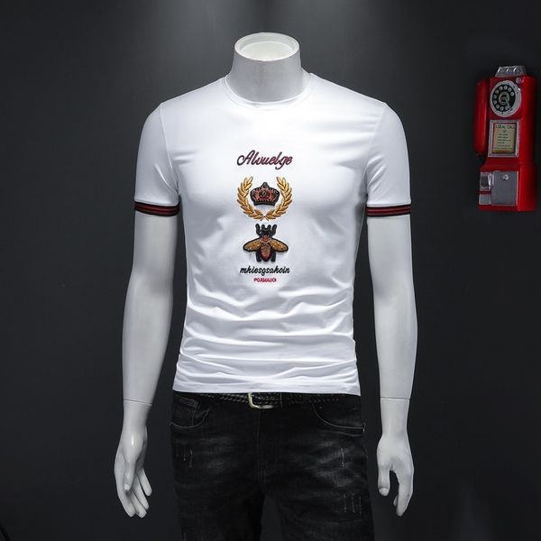 

mens 2020 роскошная футболка одежда мужчины летняя мода печати бренды box логотип tshirts с короткими рукавами тройники черный белый casual, White;black