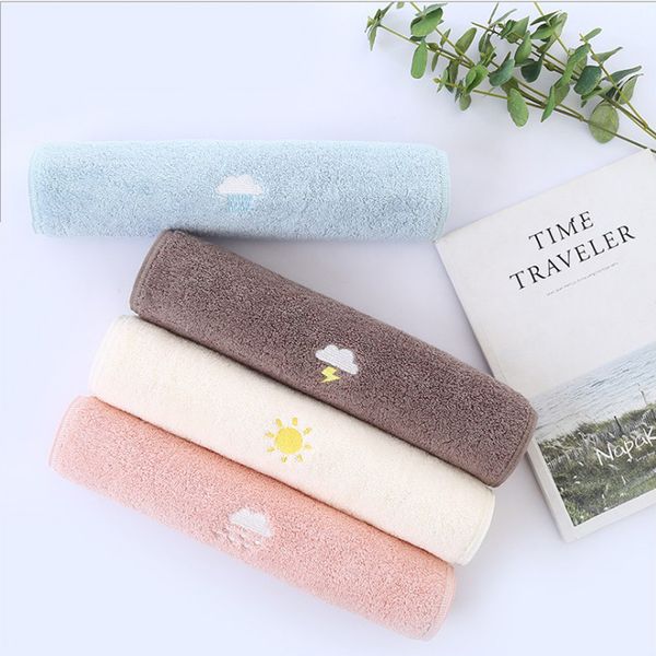 

35*70cm 120g cotton towel plain embroidered wash towel weather section gift embroidery