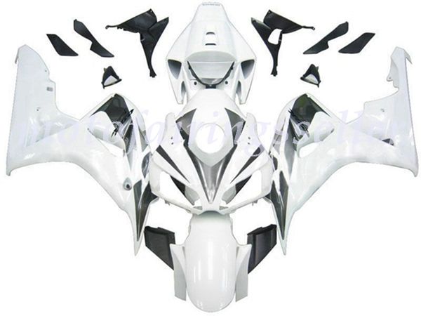 

oem quality new abs full fairings kits fit for honda cbr1000rr (2006-2007) cbr1000rr 06 07 bodywork set white silver