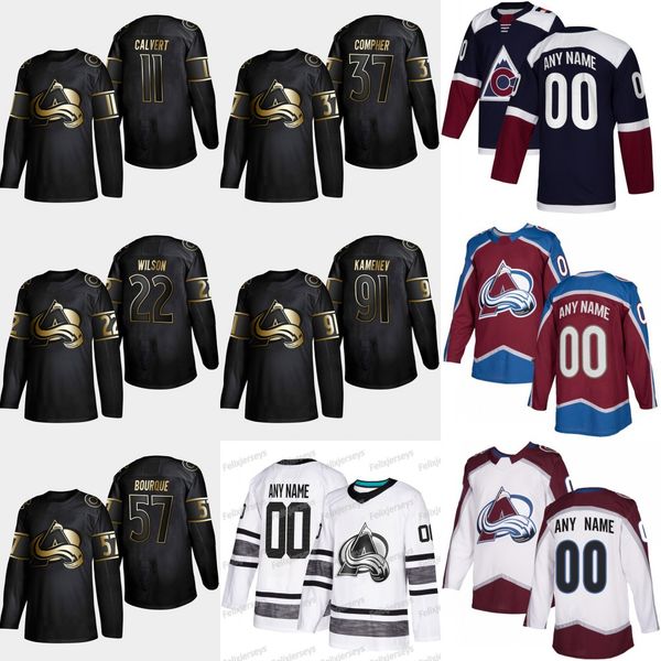 

22 Colin Wilson 2019 Golden Edition Colorado Avalanche 11 Matt Calvert 91 Vladislav Kamenev 57 Gabriel Bourque 37 J. T. Compher Jerseys