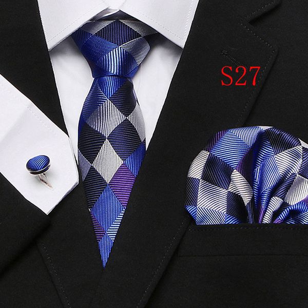 Men Ties Set Size 146x7.5x3.5cm Polyester Yarn Neck Tie Suit Men